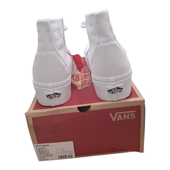 NWT Vans Sk8-Hi Tapered Stackform Shoes- White -Size: Men 8.5/ Women 10 (26.5 cm - Picture 5 of 14